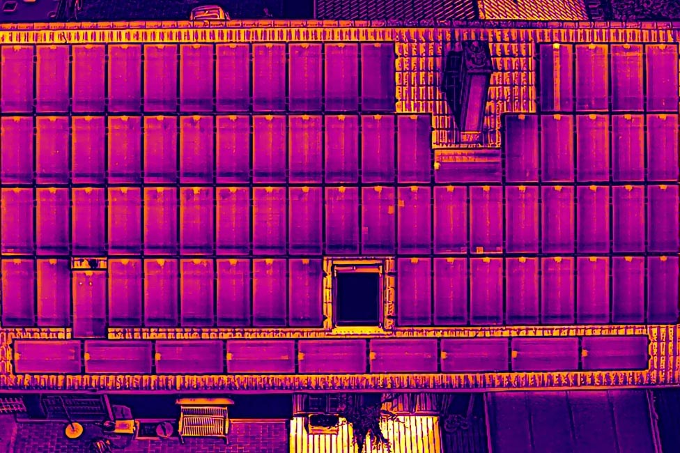 Beispiel für Thermografie am Einfamilienhaus
